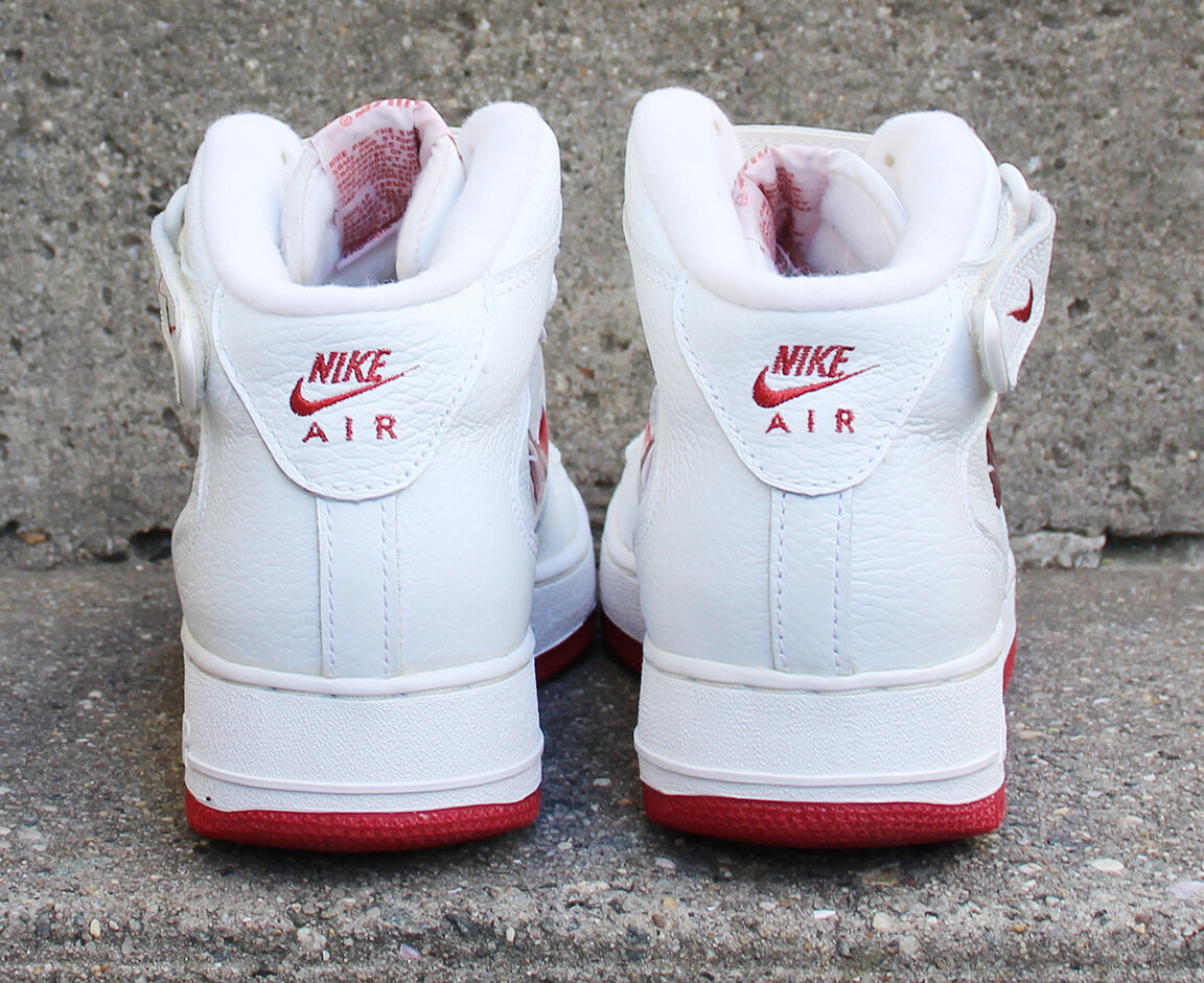 Nike Air Force 1 SJ Mid SC White / Varsity Red (Size 8.5) — Roots